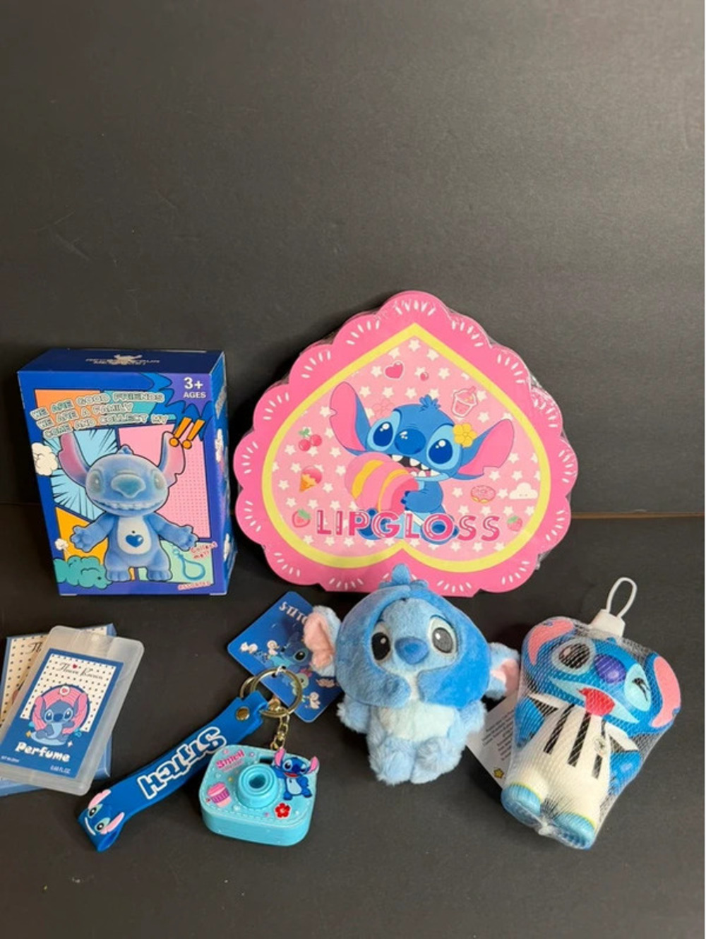 Stitch & angel bundle gift toys squish eyeshadow makeup great gift!